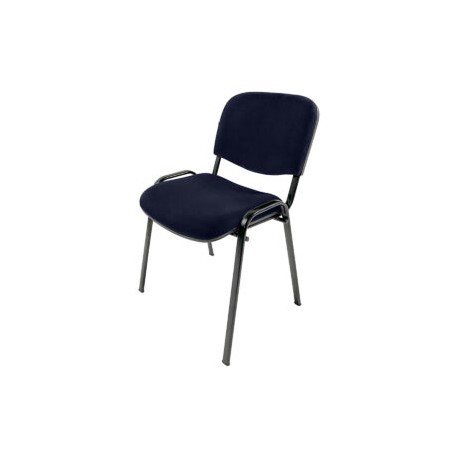 Silla de visita Genova Negro Modelo Tela Stella Color Marino