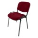 Silla de visita Genova Negro Modelo Tela Stella Color Vino