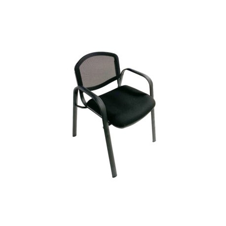 Silla de Visita Allegro con Brazos en Mesh Mini Color Negro