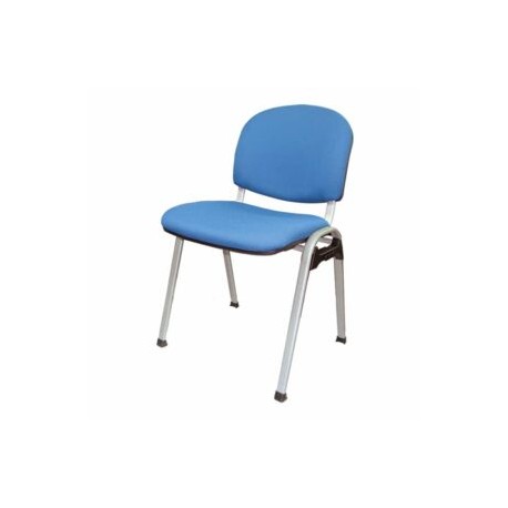 Silla de Visita Italiano Tapizada en Tela Azul Ártico