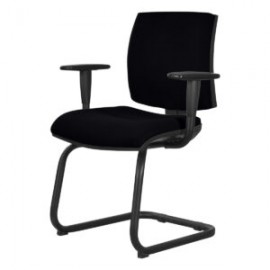 Silla de Visita Lizardi Tela Mini Color Negro