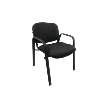 Silla de Visita Allegro con Brazos en Tela Mini Color Negro