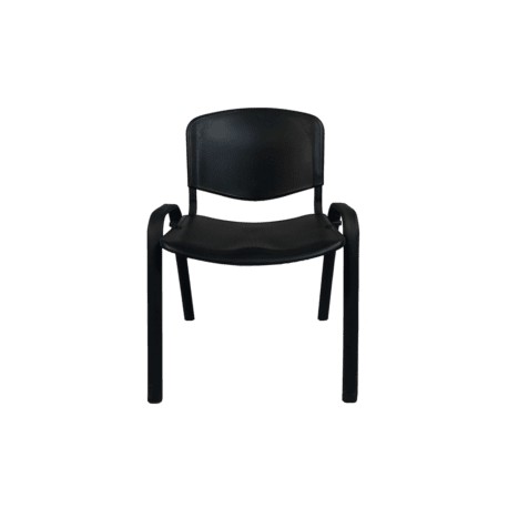 Silla de Visita Allegro sin Brazos, Asiento y Respaldo en Plástico Negro