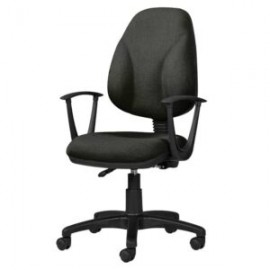 Silla Operativa con Brazos Tiempo 3511 Tela Mini Color Negro