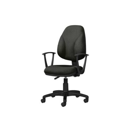 Silla Operativa con Brazos Tiempo 3511 Tela Mini Color Negro