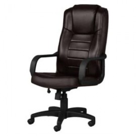 Silla Ejecutiva Alfaro, en piel  Piel Chocolate