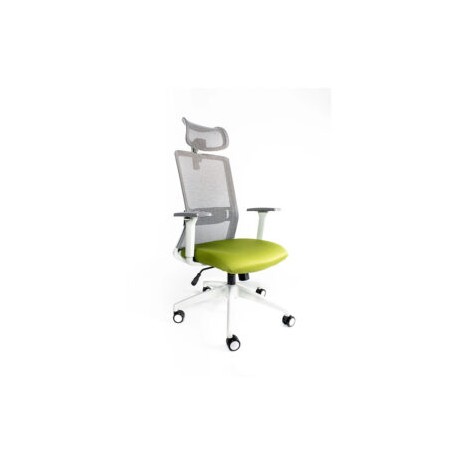 Silla Ejecutiva Arla Mesh Estructura Blanca color Verde