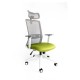 Silla Ejecutiva Arla Mesh Estructura Blanca color Verde