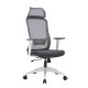 Silla Ejecutiva H7 Mesh Color Gris Estructura Blanca