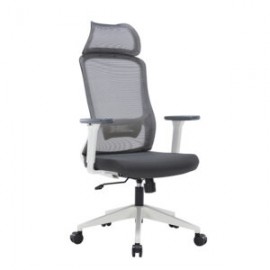 Silla Ejecutiva H7 Mesh Color Gris Estructura Blanca