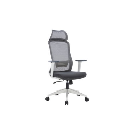 Silla Ejecutiva H7 Mesh Color Gris Estructura Blanca