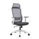 Silla Ejecutiva H7 Mesh Color Gris Estructura Blanca