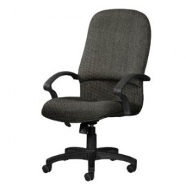 Silla Ejecutiva Etna, en Tela Addison Gris