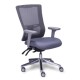 Silla Ejecutiva Quadra Mesh y Tela Gris Estructura Gris