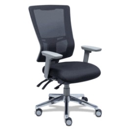 Silla Ejecutiva Quadra Mesh y Tela Negro Estructura Gris