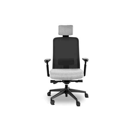 Silla Ejecutiva RE-1600 Asiento en Tela Azul y Respaldo en Mesh Gris