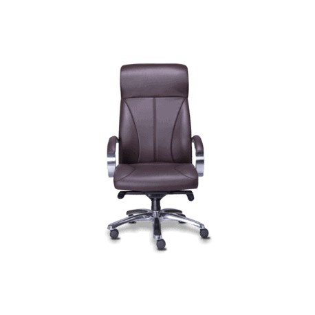 Silla Ejecutiva RP-8000 en Simil Piel Café, Estructura Cromada