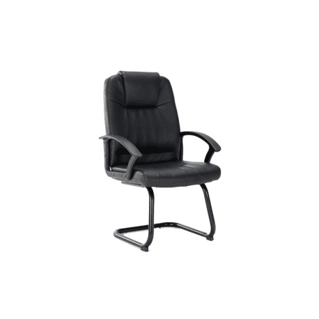 Silla de Visita Alfa en Vinipiel Color Negro