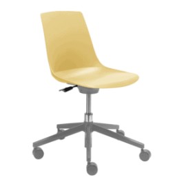Silla Giratoria RE-721 en Polipropileno Gris