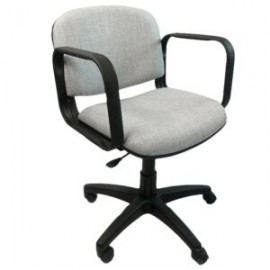 Silla Operativa Allegro con Brazos en Tela Addison Color Gris ClAro