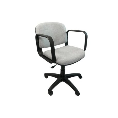 Silla Operativa Allegro con Brazos en Tela Addison Color Gris ClAro