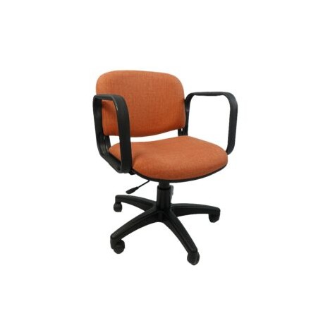 Silla Operativa Allegro con Brazos en Tela Addison Color Naranja