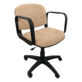 Silla Operativa Allegro con Brazos en Tela Adison Color Camello