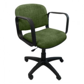 Silla Operativa Allegro con Brazos en Tela Adison Color Verde Hoja