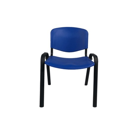Silla de Visita Allegro sin Brazos, Asiento y Respaldo en Plástico Azul
