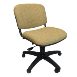 Silla Operativa Allegro sin Brazos en Tela Stanley Color Oro