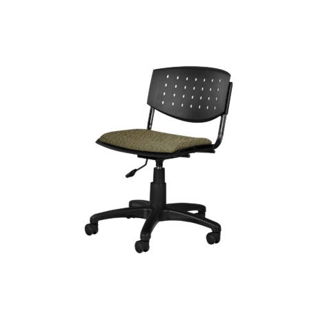 Silla Operativa Brecia, asiento en Tela Stanley Verde y respaldo en poliuretano perforado