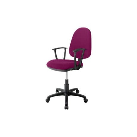 Silla operativa con brazos clasica 1512 Tela Adison Color Fiusha