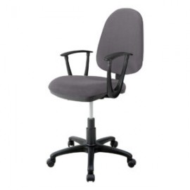 Silla operativa con brazos clasica 1512 Tela Adison Color Grey
