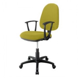 Silla operativa con brazos clasica 1512 Tela Adison Color Pera