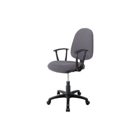 Silla operativa con brazos clasica 1512 Tela Adison Color Plata
