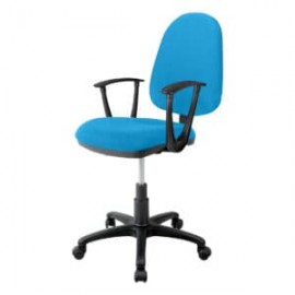 Silla operativa con brazos clasica 1512 Tela Adison Color Turqueza
