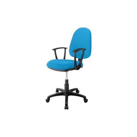 Silla operativa con brazos clasica 1512 Tela Adison Color Turqueza
