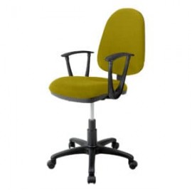 Silla operativa con brazos clasica 1512 Tela Mini Color Pera