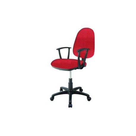 Silla Operativa con Brazos Clasica 1512 Tela Mini Coral