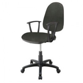 Silla Operativa con Brazos Clasica 1512 Tela Mini Grafito