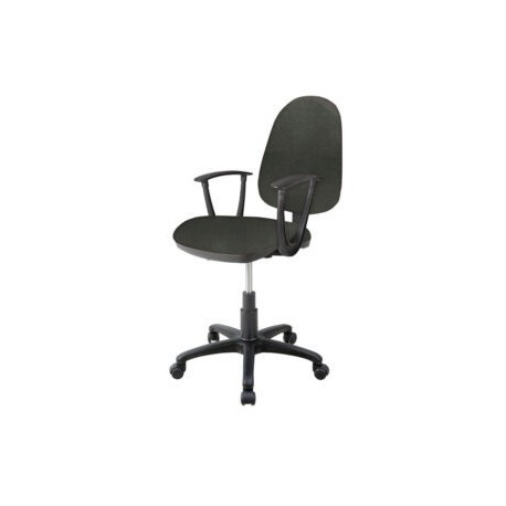 Silla Operativa con Brazos Clasica 1512 Tela Mini Grafito