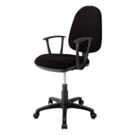 Silla operativa con brazos clasica 1512 Tela Stella Color Oxford