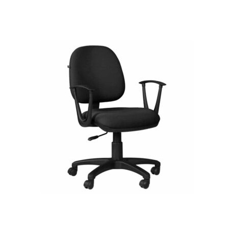 Silla Operativa con Brazos Regia 1011 Color Negra en Vinipiel