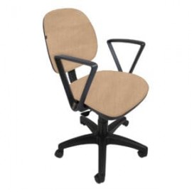 Silla operativa con Brazos Regia 1011 Tela Adison Color Camello
