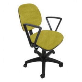 Silla operativa con Brazos Regia 1011 Tela Adison Color Pera
