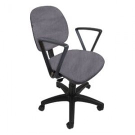 Silla operativa con Brazos Regia 1011 Tela Adison Color Plata