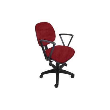 Silla operativa con Brazos Regia 1011 Tela Adison Color Rojo
