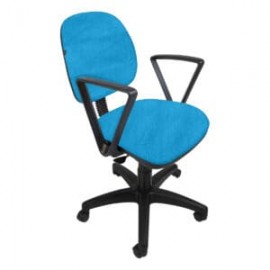 Silla operativa con Brazos Regia 1011 Tela Adison Color Turqueza