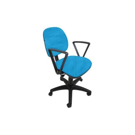 Silla operativa con Brazos Regia 1011 Tela Adison Color Turqueza