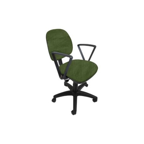 Silla operativa con Brazos Regia 1011 Tela Adison Color Verde Hoja